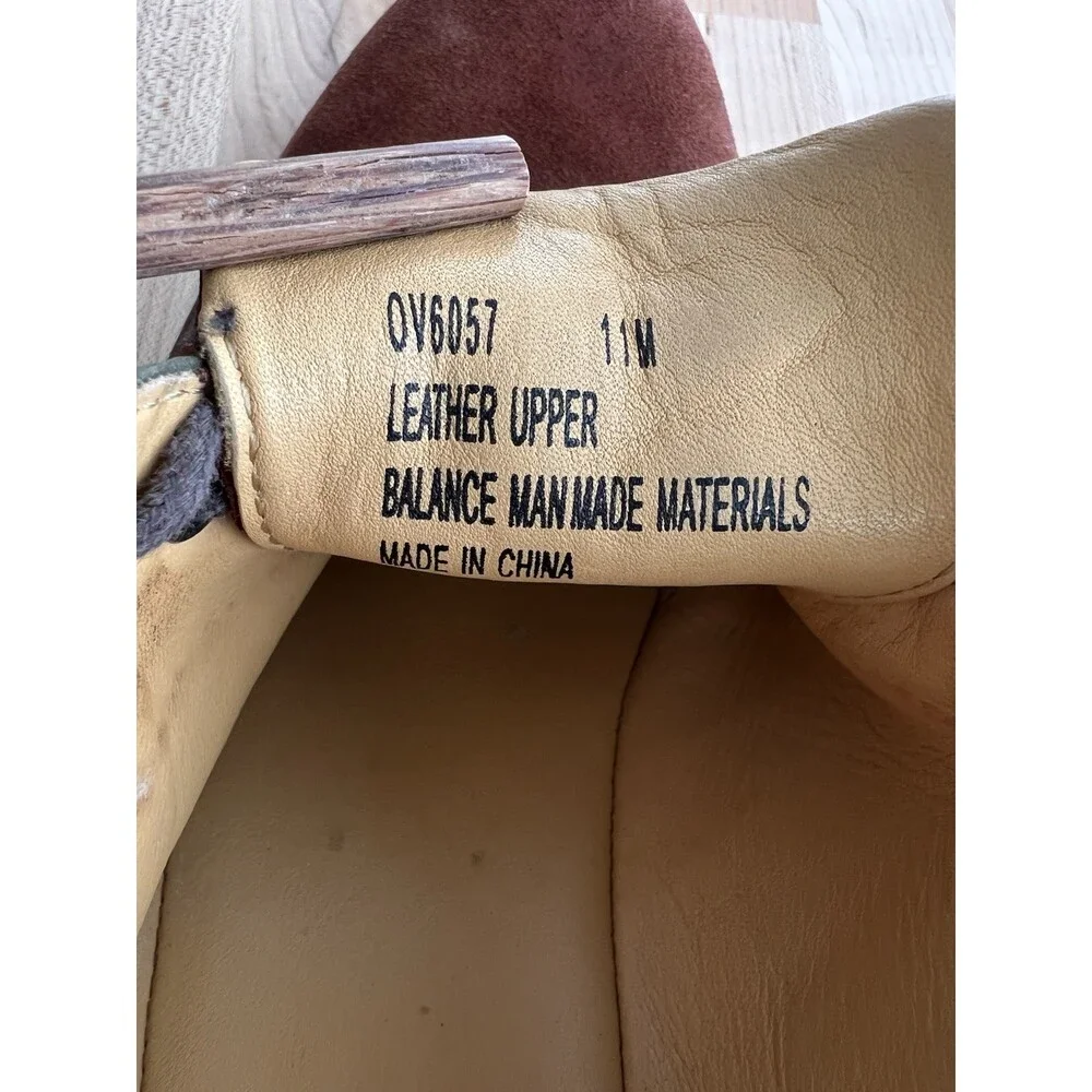 Orvis Men's Saddle Oxford Dress Shoes Lace Up Suede Brown Green Size 11 M